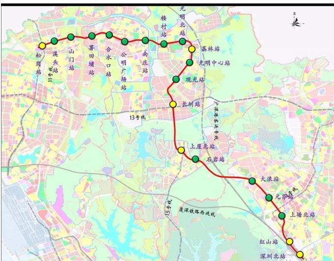 深圳地铁6号线地图